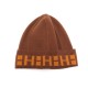 NEUF BONNET HERMES PRIVE MOTIF H XL CACHEMIRE MARRON BROWN CASHMERE CAP 390€