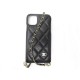 NEUF COQUE CHANEL TIMELESS IPHONE 12 PRO CUIR MATELASSE NOIRE CHAINE BOITE 950€