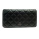 PORTEFEUILLE CHANEL CLASSIQUE AP0233 EN CUIR MATELASSE NOIR LEATHER WALLET 810€