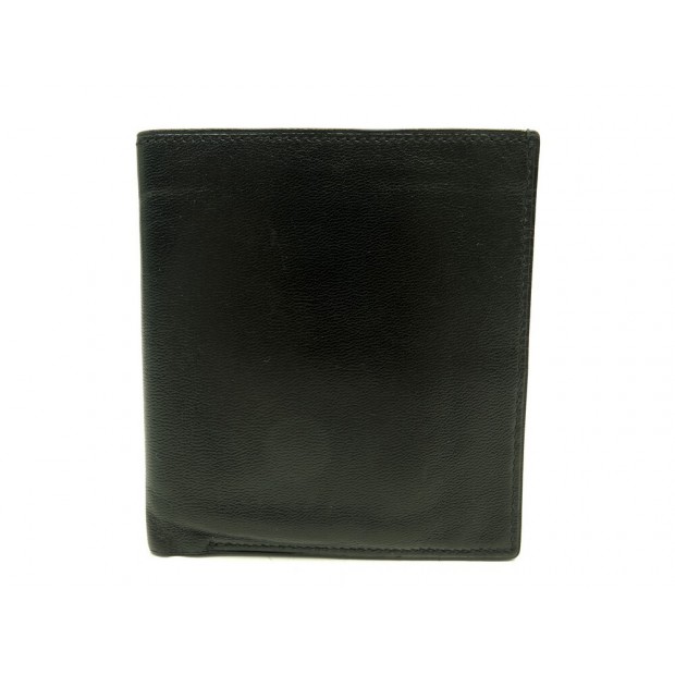 VINTAGE PORTEFEUILLE HERMES RANGE BILLETS EN CUIR NOIR BLACK LEATHER WALLET 910€