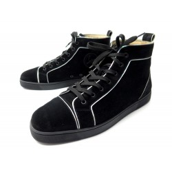 CHAUSSURES BASKETS CHRISTIAN LOUBOUTIN LOUIS ORLATO 45.5 DAIM SNEAKERS NOIR 675€