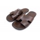 SANDALES HERMES ORAN CUIR MARRON 42 