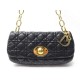 SAC A MAIN CHRISTIAN DIOR RENDEZ VOUS EN CUIR NOIR CANNAGE HAND BAG PURSE 1685€