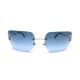 LUNETTES DE SOLEIL CHANEL LOGO CC 4017 METAL ARGENTE BLEU + ETUI SUNGLASSES 420€