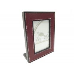 NEUF CADRE PHOTO HERMES PLEIADE PM BOIS ACAJOU & CUIR CHEVRE MYSORE FRAME 610€