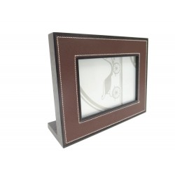 NEUF CADRE PHOTO HERMES PLEIADE PM BOIS ACAJOU & CUIR CHEVRE MYSORE FRAME 610€