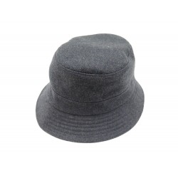 NEUF CHAPEAU MOTSCH POUR HERMES BOB T56 EN FEUTRE DE LAINE GRIS WOOL HAT 320€