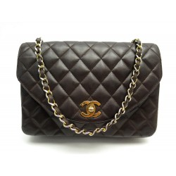 VINTAGE SAC A MAIN CHANEL TIMELESS CUIR MARRON MATELASSE BANDOULIERE BAG 4200€