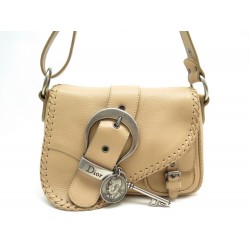 SAC A MAIN CHRISTIAN DIOR MINI GAUCHO CUIR GRAINE BEIGE LEATHER HAND BAG 1200€