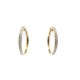 NEUF BOUCLES OREILLES CREOLE OR JAUNE DIAMANTS 0.66 CT GOLD & DIAMOND EARRINGS