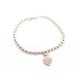 BRACELET TIFFANY & CO RETURN TO PERLES PLAQUE COEUR 17CM ARGENT 925 BOITE 260€