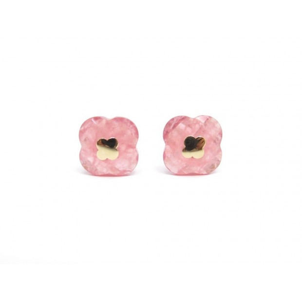 NEUF BOUCLES D'OREILLES MORGANNE BELLO PUCE OR 18K RHODOCHROSITE EARRINGS 295€