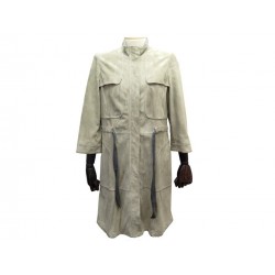 MANTEAU BRUNELLO CUCINELLI PARKA LONGUE DAIM KAKI 44IT 40FR M VEST COAT 7200€