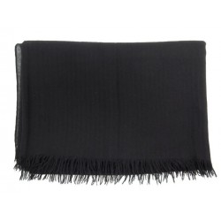 CHALE HERMES EN CACHEMIRE ET LAINE NOIR CASHMERE AND WOOL SHAWL 1160€