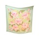 FOULARD HERMES FLEURS DE LOTUS VAUZELLES CARRE 140 MOUSSELINE SOIE SCARF 860€