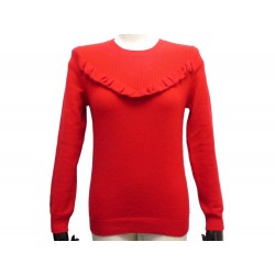 PULL ERIC BOMPARD M 38 EN CACHEMIRE ROUGE RED CASHMERE SWEATER 375€