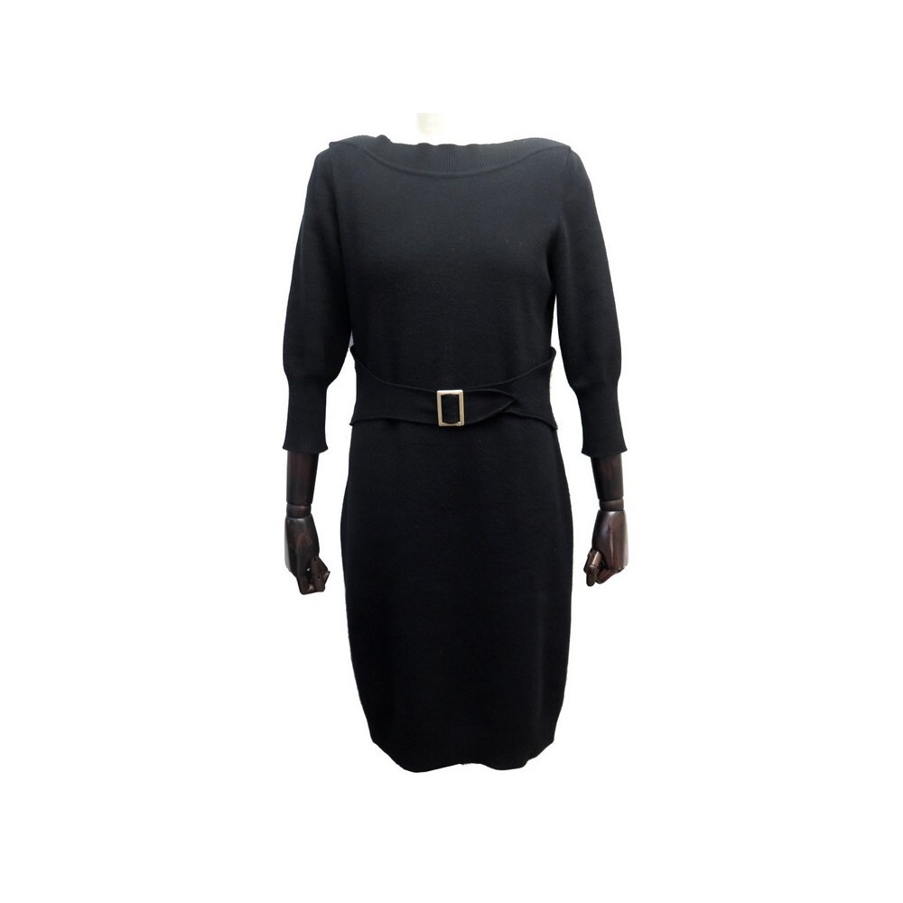robe pull chanel p36497 m 40 laine cachemire noir