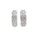 BOUCLES D'OREILLES CREOLES EN OR BLANC 18K 15.1 GR 98 DIAMANTS 0.49 CT EARRINGS