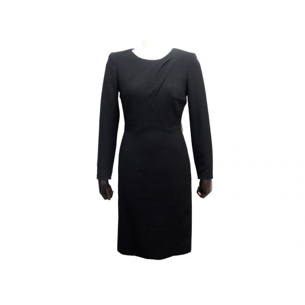 NEUF ROBE MANCHES LONGUES PAULE KA M 38 EN LAINE NOIR NEW BLACK WOOL DRESS 490€