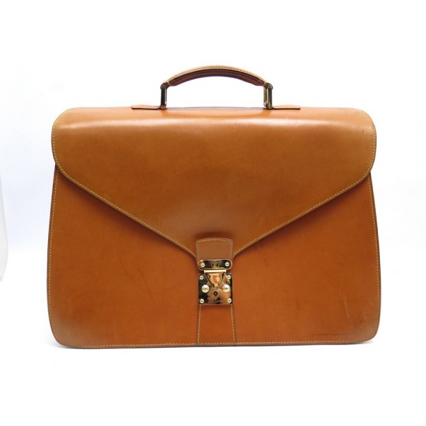 SACOCHE LOUIS VUITTON ATACAMA GM M80313 EN CUIR CAMEL CARTABLE LEATHER BRIEFCASE