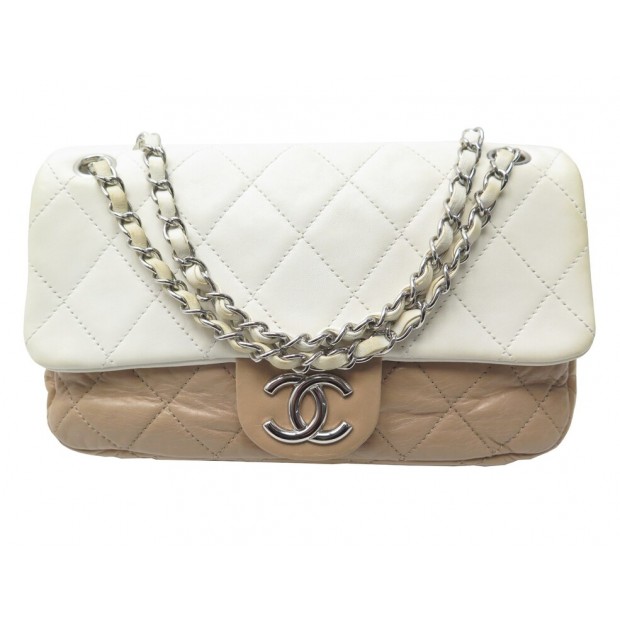 SAC A MAIN CHANEL TIMELESS EN CUIR MATELASSE BICOLORE BANDOULIERE HAND BAG 7800€