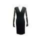 ROBE PAUL SMITH PPT413A M 42 IT 38 FR EN VISCOSE NOIRE BLACK RAYON DRESS 450€