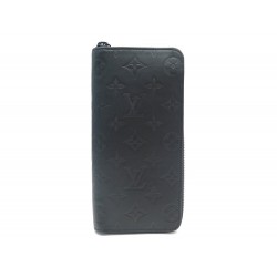 NEUF PORTEFEUILLE LOUIS VUITTON ZIPPY VERTICAL CUIR MONOGRAM SHADOW NOIR 760€