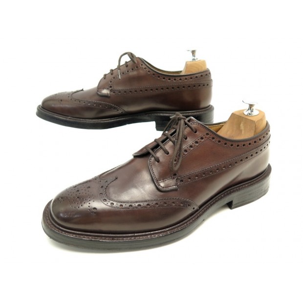 CHAUSSURES CHURCH'S GRAFTON 173 7.5F 41.5 DERBY BOUT FLEURI MARRON SHOES 880€