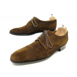 CHAUSSURES JM WESTON SAVILE 575 DERBY EN DAIM MARRON 8.5C 42.5 FIN SHOES 820€