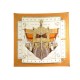 FOULARD HERMES VUE DU CARROSSE DE LA GALERE CARRE 90 EN SOIE ORANGE SCARF 410€