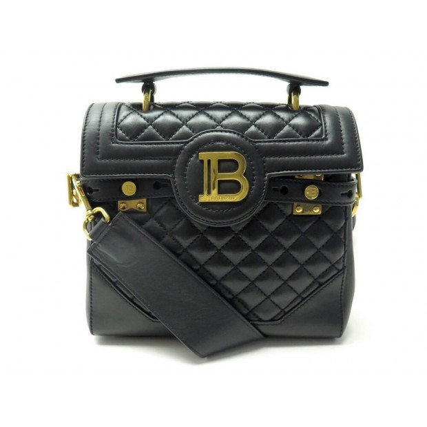 sac a main balmain b buzz 23 en cuir matelasse noir