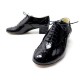 NEUF CHAUSSURES CHANEL RICHELIEU TALONS CAMELIA G31468 39 CUIR VERNIS NOIR 1200€