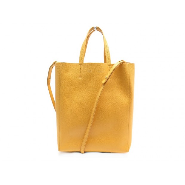 NEUF SAC A MAIN CELINE CABAS VERTICAL PM CUIR JAUNE BANDOULIERE HAND BAG 1265€