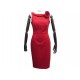 ROBE SANS MANCHES VALENTINO M 40 EN LAINE ROUGE FLEUR RED WOOL DRESS 2100€