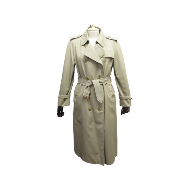 VINTAGE MANTEAU BURBERRYS TRENCH LONG G84A M 38 BEIGE IMPERMEABLE COAT 1550€