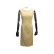 ROBE SANS MANCHES PRADA TAILLE M 38 EN NYLON BEIGE ARMLESS DRESS 1700€