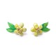 BOUCLES D'OREILLES PRADA FLEURS 1JO556 METAL DORE + BOITE FLOXERS EARRINGS 480€