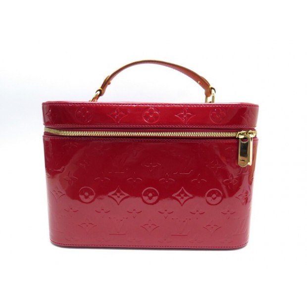 VANITY LOUIS VUITTON M93511 SAC CUIR MONOGRAM VERNIS ROUGE TROUSSE TOILETTE MAIN