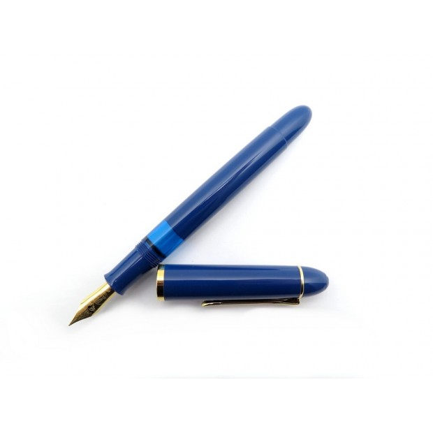 NEUF STYLO PLUME A PISTON PELIKAN M120 ICONIC BLUE + BOITE + FLACON FOUNTAIN PEN