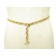 VINTAGE CEINTURE YVES SAINT LAURENT CHAINE MAILLONS METAL DORE GOLDEN CHAIN BELT