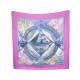 FOULARD HERMES GIVERNY CARRE 90 LAURENCE BOURTHOUMIEUX SOIE ROSE SILK SCARF 460€