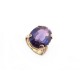 BAGUE SERTIE PIERRE AMETHYSTE T49 EN OR JAUNE 18K 11GR YELLOW GOLD AMETHYST RING