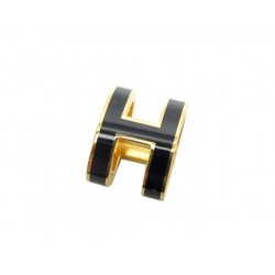 PENDENTIF HERMES POP H H147991FP03 EN METAL DORE & LAQUE NOIR PENDANT 405€