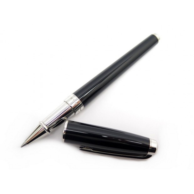 NEUF STYLO BILLE ST DUPONT OLYMPIO 482674 ROLLERBALL LAQUE NOIR + BOITE PEN 420€