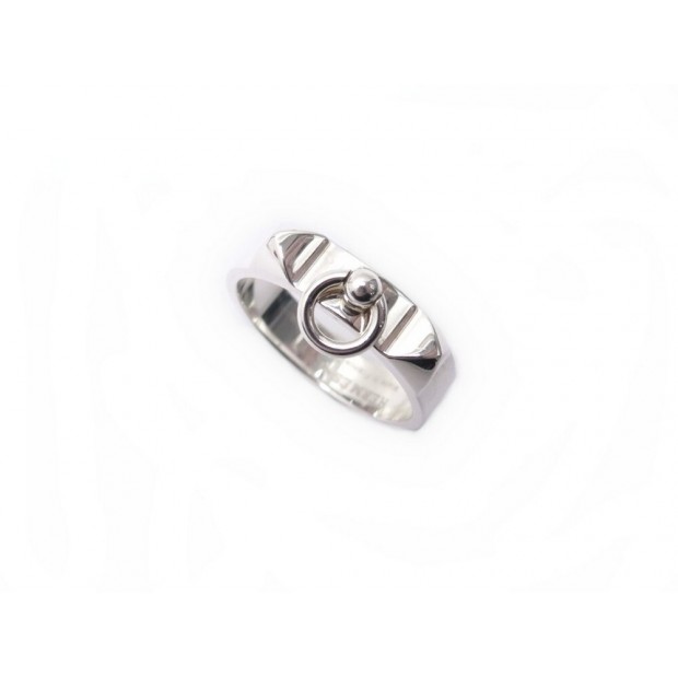 BAGUE HERMES COLLIER DE CHIEN MEDOR PM T58 EN ARGENT MASSIF + BOITE RING 400€