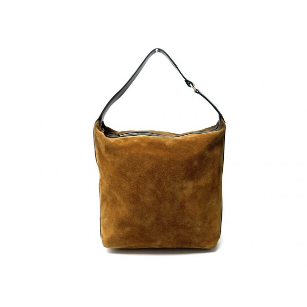 SAC A MAIN LANVIN HOBO DECOR CHAINE DOREE DAIM MARRON DEER TOTE HAND BAG 1500€