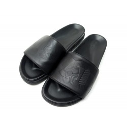 CHAUSSURES HERMES SANDALES MULES BIARRITZ 44.5 EN CUIR NOIR BOITE SHOES 460€