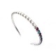 SERRE TETE MIU MIU BANDEAU METAL PERLES CRISTAUX STRASS ARGENTE BIJOUX TETE 390€