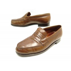 CHAUSSURES JM WESTON MOCASSINS 180 4.5D 38 EN CUIR MARRON LOAFERS SHOES 670€