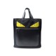 SAC A MAIN FENDI CABAS MONSTER EYES TOILE NYLON & CUIR NOIR TOTE HAND BAG 1595€